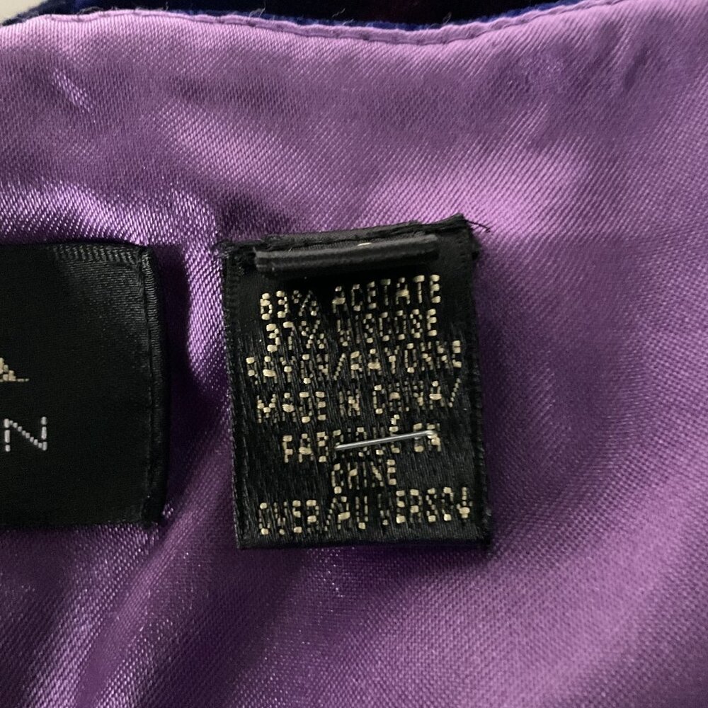 Dana Buchman Top Sz 14 Purple Blue Chameleon Velour Shimmer Event Cocktail Party - Picture 8 of 9